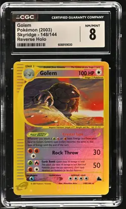 CGC 8 Golem 2003 Skyridge 148/144 Reverse Holo Pokemon Card - Image 1