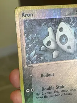 POKEMON ARON 25/109 UNCOMMON REVERSE HOLOFOIL RUBY & SAPPHIRE HP CARD - Image 3