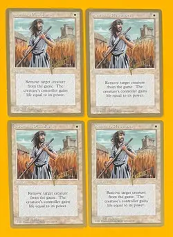 MTG SWORDS TO PLOWSHARES (x 4) World's 1996 (OldManMTG 005-755) - Image 1