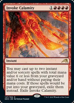 Invoke Calamity x1 1x FOIL Kamigawa: Neon Dynasty NM MTG - Image 1