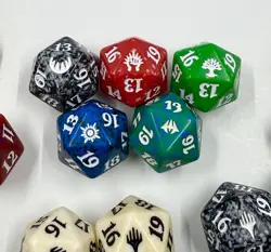 Lot of (23) MTG Magic the Gathering Spindown D20 Dice D10 Various Sets Promos - Image 2