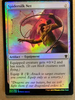 MTG 1x FOIL Spidersilk Net Dragons of Tarkir Pauper Magic the Gathering x1 NM - Image 1