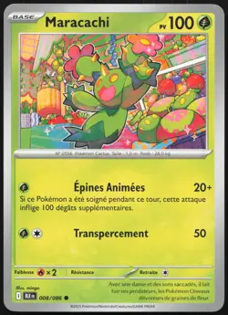 Carte Pokemon Maracachi 008/086 Foudre Noire Francais - Image 1