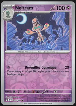 Carte Pokemon Neitram 074/162 Reverse Forces Temporelles Francais - Image 1