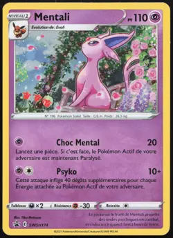 Carte Pokemon Mentali SWSH174 Holo Promo SWSH Francais - Image 1