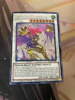 YUGIOH - CYBER SLASH HARPIE LADY - SECRET RARE - DLCS - NM - LIMITED - Image 1