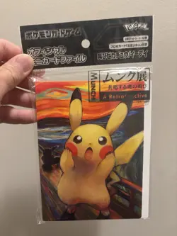 Pokemon Binder Munch Scream A Retrospective Pikachu Eevee Unused (NO CARDS) - Image 1