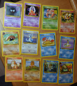 12 cards 1999-2000 Pokemon non-holo common and uncommon - Image 1