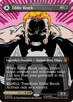 MTG English Eddie Brock (0233) (Borderless) NM Foil Marvel's Spider-Man - Image 1