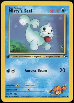 Misty's Seel [1st Edition] #88 Gym Heroes Pokemon Card - Image 1