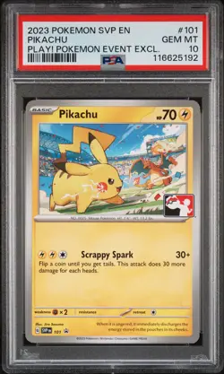 PSA 10 GEM MINT Pikachu 101 Sv: Scarlet & Violet Promo Cards Regular POP 424 - Image 1