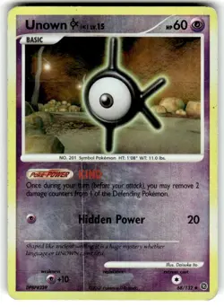 Pokemon Card - Unown K 68/132 - Secret Wonders - Reverse Holo HP - Image 1