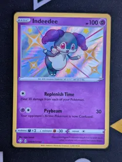Indeedee - SV059/SV122 - Pokemon Shining Fates Sword Shield Shiny Rare Card NM - Image 1