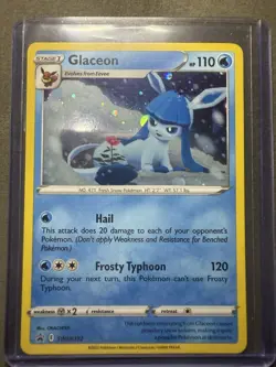 Pokemon TCG Glaceon SWSH192 Promo Card Holo Brilliant Stars Pack Fresh Mint - Image 1