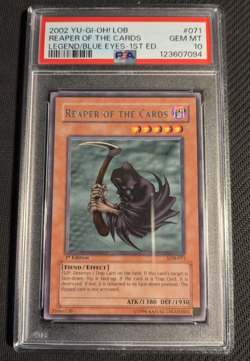 Yugioh Reaper of the Cards LOB-071 1st Edition Rare PSA 10 Gem Mint! - Image 1