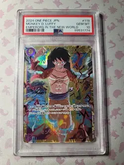 1 day PSA 10 Monkey D. Luffy OP09-119 SEC One Piece Card CCG Japanese 2024 - Image 1