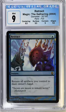 RETRACT Darksteel Foil Rare CGC 9 MTG [Nostalgium] - Image 1