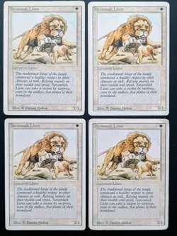 MtG | 4 x Savannah Lions | Revised Edition | Magic the Gathering | Set - Image 1