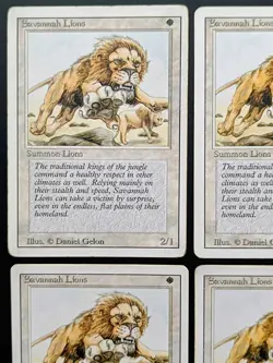 MtG | 4 x Savannah Lions | Revised Edition | Magic the Gathering | Set - Image 2