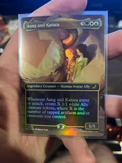 Aang and Katara (Borderless Foil) MTG: Avatar - NM/M Never Played!! - Image 1