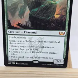 Titan of Industry Streets of New Capenna SNC 159 Mythic Near Mint NM Pack Fresh - Image 5