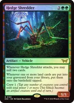 Hedge Shredder (Foil) - Duskmourn DSK - Rare - MTG Magic Pack fresh - Image 1