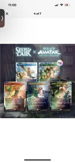 Magic The Gathering Secret Lair Avatar RAINBOW FOIL SET With Promo - Image 4