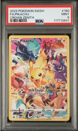 2023 Pokemon Crown Zenith #160 Pikachu PSA 9 MINT - Image 1