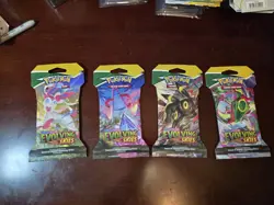 Pokemon TCG - Evolving Skies Sleeved Bossyer Packs - Full Art Work Set - Image 1