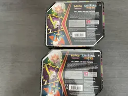 Lot of 2 Pokemon TCG Shining Fates Cramorant Boltund V Premium Collection Tins - Image 2
