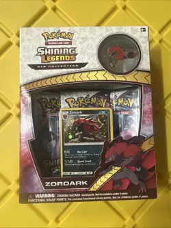 Pokemon TCG - SHINING LEGENDS Pin Collection Box ZOROARK - Brand New & Sealed 820650803420 - Image 1