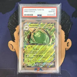 ??PSA 10 GEM MINT 2024 Pokemon Twilight Masquerade SINISTCHA EX #023 Holo - Image 2