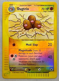 Pokemon Dugtrio #10/165 Reverse Holo Rare - 2002 Expedition Base Set - NM Cond. - Image 1
