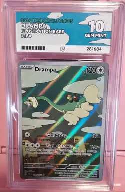 Pokemon TCG Drampa Ace Gem Mint 10 184/162 Temporal Forces - Image 1