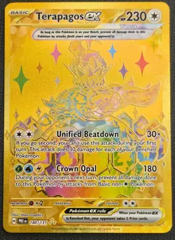 2025 POKEMON PRISMATIC EVOLUTIONS TERAPAGOS EX 180/131 HYPER RARE - Image 1