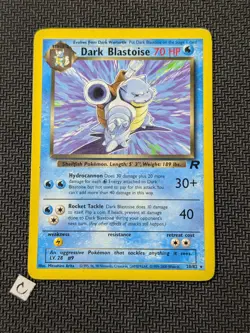 Dark Blastoise 20/82 - Team Rocket Unlimited Non-Holo Rare Pokemon TCG MP - Image 1