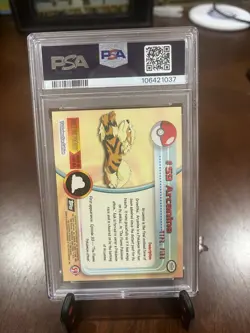 1999 Topps Pokemon TV #59 Arcanine Foil Black Logo PSA 9 MT - Image 3