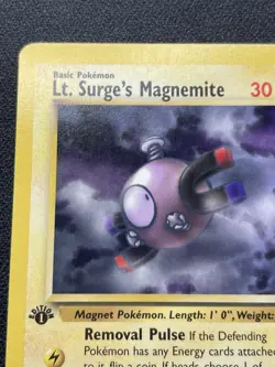 Pokemon Lt. Surge's Magnemite 50/132 1st Edition Gym Heroes NM / LP - Image 2