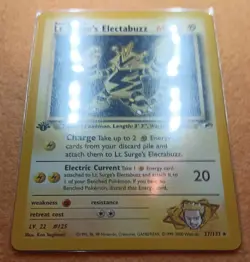 Lt. Surge's Electabuzz Gym Heroes 1st Edition 027/132 Pokemon NM+ - Image 4