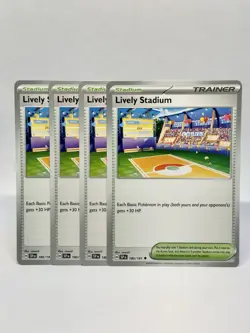 [4x Playset] Lively Stadium (180/191) - Pokemon TCG Surging Sparks (SSP) - NM - Image 1