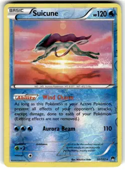 Suicune 30/122 Breakpoint Reverse Holo Rare 2016 Pokemon TCG Near Mint - Image 1