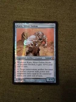 Karn Silver Golem FR Carte Magic The Gathering From The Vaults Trading Card 2010 - Image 1