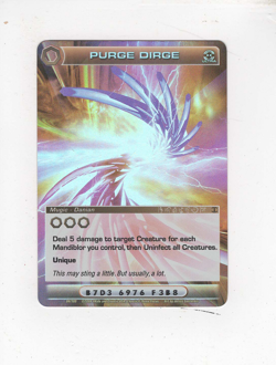 Chaotic Mugic card ULTRA RARE Purge Dirge low - Image 1