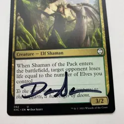 MTG Dan Scott Signed Artist Proof Card Shaman of the Pack - Image 3