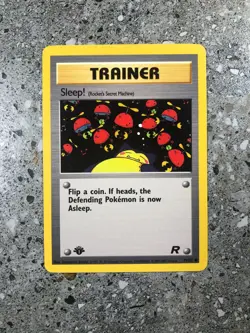 Pokemon TCG Cards 1st Edition Sleep! 79/82 Team Rocket NM - Image 1