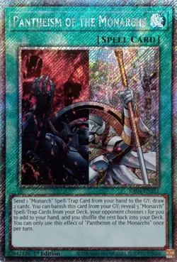 RA04-EN261 PANTHEISM OF THE MONARCHS PLATINUM SECRET RARE 1ST ED YuGiOh CARD - Image 1