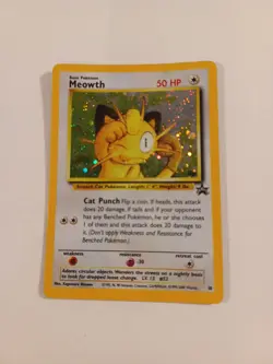 MEOWTH Pokemon PROMO Holo Card #10 BLACK STAR GAME BOY GB Stamped TCG - Image 1