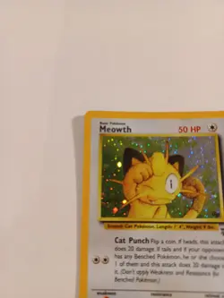 MEOWTH Pokemon PROMO Holo Card #10 BLACK STAR GAME BOY GB Stamped TCG - Image 2