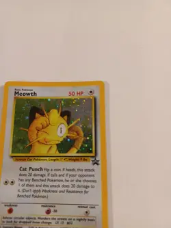 MEOWTH Pokemon PROMO Holo Card #10 BLACK STAR GAME BOY GB Stamped TCG - Image 3