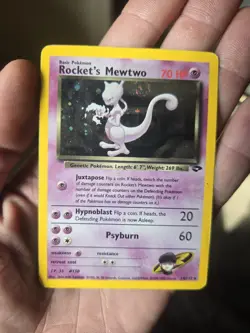 Rocket’s Mewtwo 14/132 Pokemon Gym Challenge Vintage Holo Card WOTC - Image 1